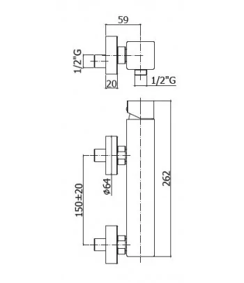Miscelatore gruppo doccia PAFFONI EL168DCR serie ELLE-EFFE