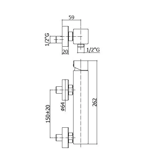 Miscelatore gruppo doccia PAFFONI EL168DCR serie ELLE-EFFE