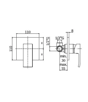 Miscelatore gruppo doccia PAFFONI EL010CR serie ELLE-EFFE