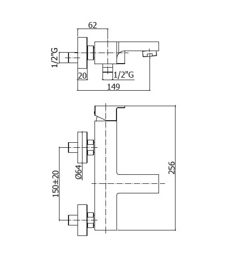 Miscelatore gruppo vasca PAFFONI EL026CR serie ELLE-EFFE