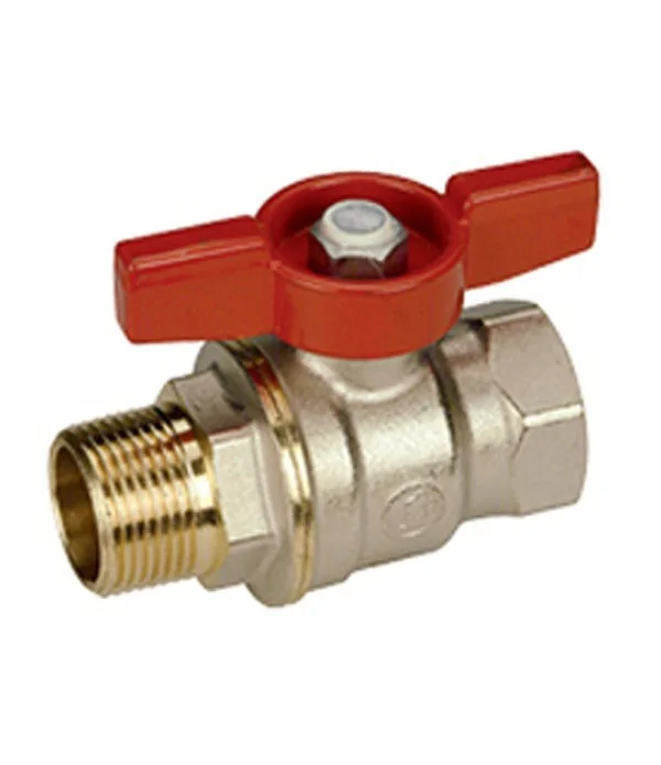 R914 Giacomini - Valvola Sfera M.F. a Farfalla Rossa