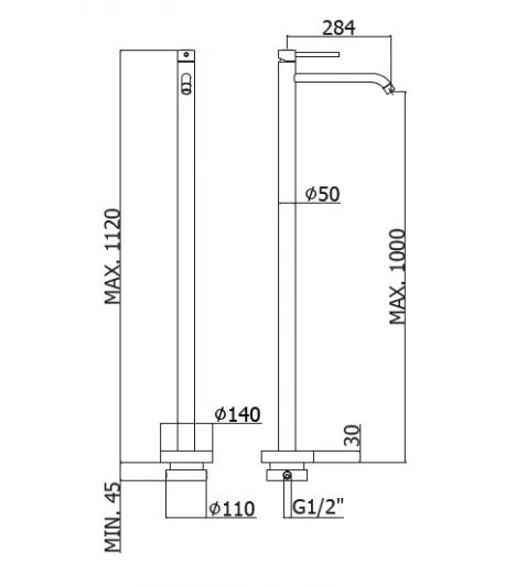 Miscelatore gruppo lavabo PAFFONI LIG031CR serie LIGHT