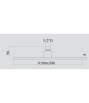 Soffione Quadro PAFFONI SYNCRO KING ZSOF078NO