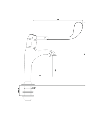 Rubinetto lavabo alto leva clinica PAFFONI ZACC053CR