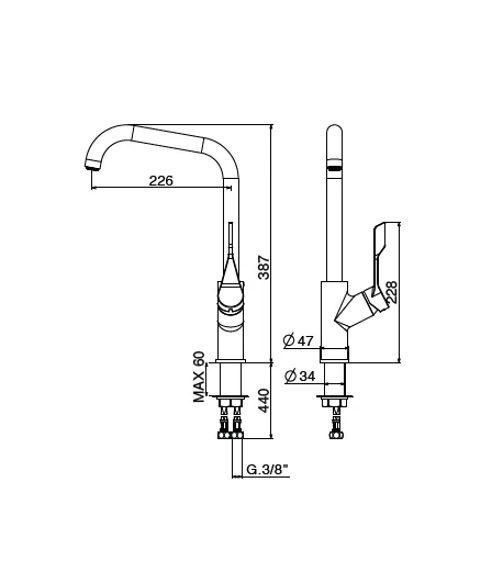 Monocomando GATTONI 0615/PCC0 serie TEK