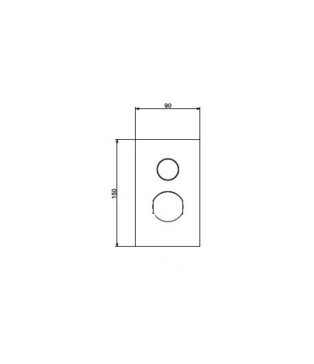 Piastra esterna A1310C0 per Miscelatore incasso 2 vie con deviatore GATTONI