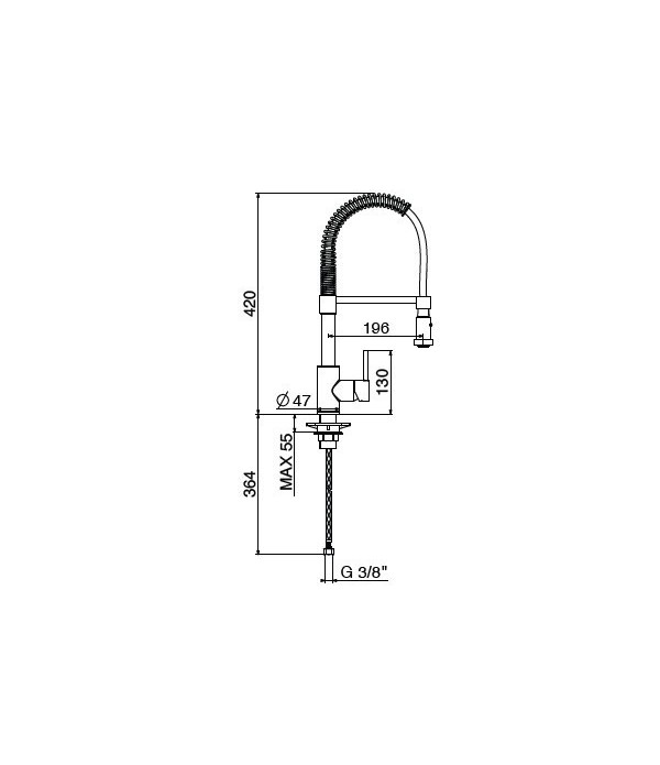 .Miscelatore lavello 6018660C0 serie INDUSTRIAL GATTONI