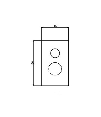 Piastra esterna A1310C0 per Miscelatore incasso 2 vie con deviatore GATTONI